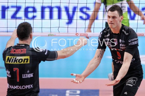  14.04.2013 RZESZOW SIATKOWKA PLUS LIGA 2012/2013 MEN VOLLEYBALL POLAND POLISH PLUSLIGA LEAGUE SEASON 2012/2013 FINAL 4. MECZ ASSECO RESOVIA RZESZOW - ZAKSA KEDZIERZYN KOZLE N/Z ZBIGNIEW BARTMAN ALEH ACHREM OLIEG AKHREM RADOSC  