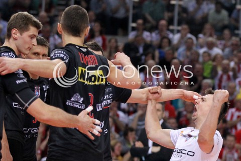  14.04.2013 RZESZOW SIATKOWKA PLUS LIGA 2012/2013 MEN VOLLEYBALL POLAND POLISH PLUSLIGA LEAGUE SEASON 2012/2013 FINAL 4. MECZ ASSECO RESOVIA RZESZOW - ZAKSA KEDZIERZYN KOZLE N/Z KRZYSZTOF IGNACZAK PIOTR NOWAKOWSKI RADOSC  