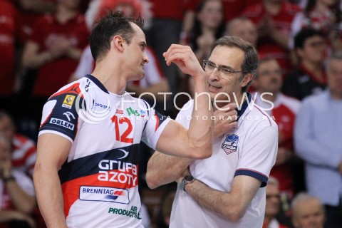  14.04.2013 RZESZOW SIATKOWKA PLUS LIGA 2012/2013 MEN VOLLEYBALL POLAND POLISH PLUSLIGA LEAGUE SEASON 2012/2013 FINAL 4. MECZ ASSECO RESOVIA RZESZOW - ZAKSA KEDZIERZYN KOZLE N/Z FELIPE FONTELES DANIEL CASTELLANI TRENER ( HEAD COACH )  