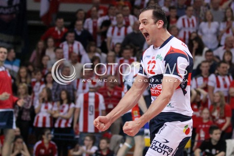  14.04.2013 RZESZOW SIATKOWKA PLUS LIGA 2012/2013 MEN VOLLEYBALL POLAND POLISH PLUSLIGA LEAGUE SEASON 2012/2013 FINAL 4. MECZ ASSECO RESOVIA RZESZOW - ZAKSA KEDZIERZYN KOZLE N/Z FELIPE FONTELES RADOSC  
