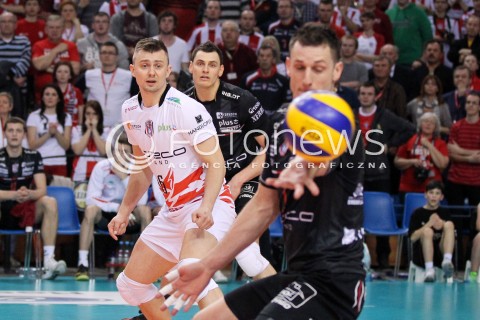  14.04.2013 RZESZOW SIATKOWKA PLUS LIGA 2012/2013 MEN VOLLEYBALL POLAND POLISH PLUSLIGA LEAGUE SEASON 2012/2013 FINAL 4. MECZ ASSECO RESOVIA RZESZOW - ZAKSA KEDZIERZYN KOZLE N/Z ZBIGNIEW BARTMAN KRZYSZTOF IGNACZAK ALEH ACHREM OLIEG AKHREM  
