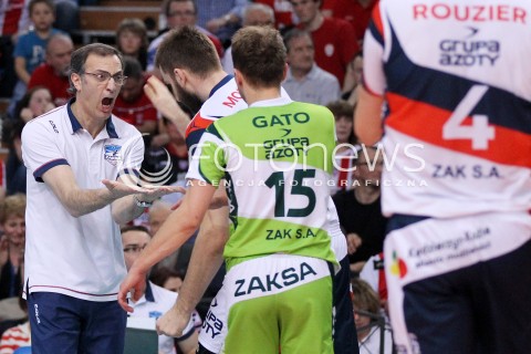  14.04.2013 RZESZOW SIATKOWKA PLUS LIGA 2012/2013 MEN VOLLEYBALL POLAND POLISH PLUSLIGA LEAGUE SEASON 2012/2013 FINAL 4. MECZ ASSECO RESOVIA RZESZOW - ZAKSA KEDZIERZYN KOZLE N/Z DANIEL CASTELLANI TRENER ( HEAD COACH ) RADOSC  