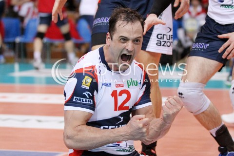  14.04.2013 RZESZOW SIATKOWKA PLUS LIGA 2012/2013 MEN VOLLEYBALL POLAND POLISH PLUSLIGA LEAGUE SEASON 2012/2013 FINAL 4. MECZ ASSECO RESOVIA RZESZOW - ZAKSA KEDZIERZYN KOZLE N/Z FELIPE FONTELES RADOSC  