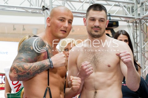  19.04.2013 RZESZOW BOKS BOXING WAZENIE ZAWODNIKOW W RZESZOWIE PRZED GALA BOKSU WOJAK BOXING NIGHT N/Z ARTUR SZPILKA TARAS BYDENKO BIDENKO BOKSER  