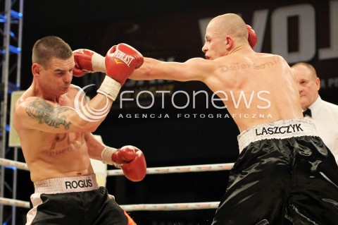  20.04.2013 RZESZOW BOKS BOXING GALA BOKSU WOJAK BOXING NIGHT W RZESZOWIE N/Z KAMIL LASZCZYK KRZYSZTOF ROGOWSKI  