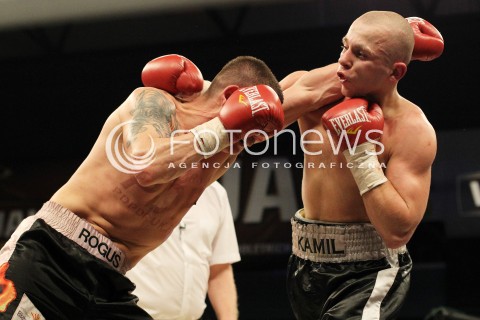  20.04.2013 RZESZOW BOKS BOXING GALA BOKSU WOJAK BOXING NIGHT W RZESZOWIE N/Z KAMIL LASZCZYK KRZYSZTOF ROGOWSKI  