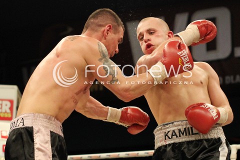  20.04.2013 RZESZOW BOKS BOXING GALA BOKSU WOJAK BOXING NIGHT W RZESZOWIE N/Z KAMIL LASZCZYK KRZYSZTOF ROGOWSKI  
