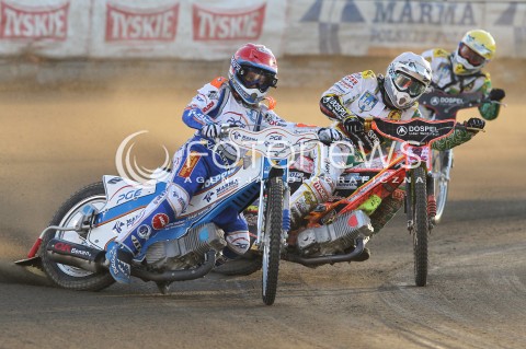  21.04.2013 RZESZOW ZUZEL SPEEDWAY ENEA EKSTRALIGA PGE MARMA RZESZOW - DOSPEL WLOKNIARZ CZESTOCHOWA N/Z RUNE HOLTA (ZOLTY), NICKI PEDERSEN (CZERWONY), MICHAEL JEPSEN JENSEN (BIALY)  