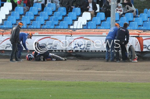  21.04.2013 RZESZOW ZUZEL SPEEDWAY ENEA EKSTRALIGA PGE MARMA RZESZOW - DOSPEL WLOKNIARZ CZESTOCHOWA N/Z NICKI PEDERSEN WYPADEK  