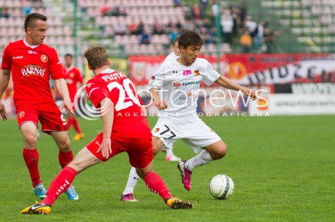  04.05.2013 LODZ PILKA NOZNA T-MOBILE EKSTRAKLASA SEZON 2012/2013 FOOTBALL POLISH EKSTRAKLASA SEASON WIDZEW LODZ - JAGIELLONIA BIALYSTOK N/Z  KIM MINKYUM  