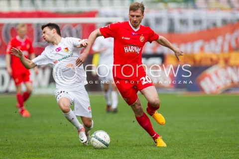  04.05.2013 LODZ PILKA NOZNA T-MOBILE EKSTRAKLASA SEZON 2012/2013 FOOTBALL POLISH EKSTRAKLASA SEASON WIDZEW LODZ - JAGIELLONIA BIALYSTOK N/Z GAJOS MACIEJ   