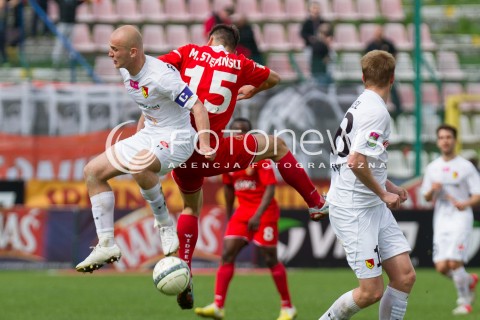  04.05.2013 LODZ PILKA NOZNA T-MOBILE EKSTRAKLASA SEZON 2012/2013 FOOTBALL POLISH EKSTRAKLASA SEASON WIDZEW LODZ - JAGIELLONIA BIALYSTOK N/Z MICHAL PAZDAN   
