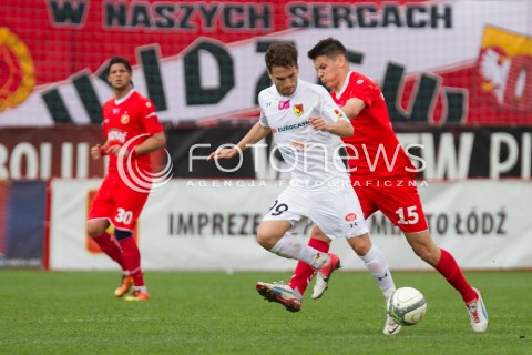  04.05.2013 LODZ PILKA NOZNA T-MOBILE EKSTRAKLASA SEZON 2012/2013 FOOTBALL POLISH EKSTRAKLASA SEASON WIDZEW LODZ - JAGIELLONIA BIALYSTOK N/Z MARIUSZ STEPINSKI QUINTANA DANIEL   