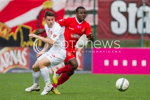  04.05.2013 LODZ PILKA NOZNA T-MOBILE EKSTRAKLASA SEZON 2012/2013 FOOTBALL POLISH EKSTRAKLASA SEASON WIDZEW LODZ - JAGIELLONIA BIALYSTOK N/Z PRINCEWILL OKACHI   