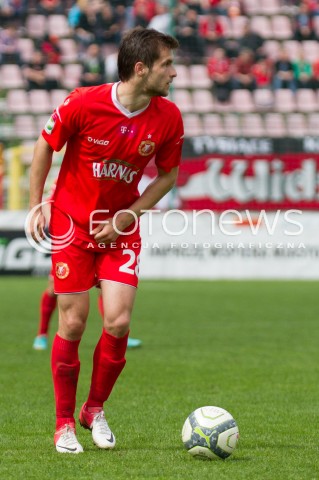  04.05.2013 LODZ PILKA NOZNA T-MOBILE EKSTRAKLASA SEZON 2012/2013 FOOTBALL POLISH EKSTRAKLASA SEASON WIDZEW LODZ - JAGIELLONIA BIALYSTOK N/Z  LUKASZ BROZ SYLWETKA   