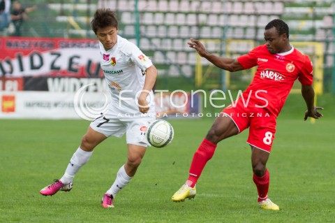  04.05.2013 LODZ PILKA NOZNA T-MOBILE EKSTRAKLASA SEZON 2012/2013 FOOTBALL POLISH EKSTRAKLASA SEASON WIDZEW LODZ - JAGIELLONIA BIALYSTOK N/Z KIM MINKYUM PRINCEWILL OKACHI   