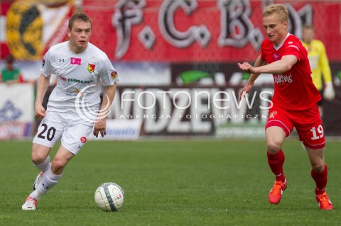  04.05.2013 LODZ PILKA NOZNA T-MOBILE EKSTRAKLASA SEZON 2012/2013 FOOTBALL POLISH EKSTRAKLASA SEASON WIDZEW LODZ - JAGIELLONIA BIALYSTOK N/Z GAJOS MACIEJ PAWLOWSKI BARTLOMIEJ   