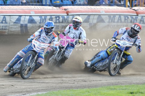  05.05.2013 RZESZOW ZUZEL SPEEDWAY ENEA EKSTRALIGA DERBY MALOPOLSKI MECZ PGE MARMA RZESZOW - UNIA TARNOW N/Z DAWID LAMPART (NIEBIESKI), DENNIS ANDERSSON (CZERWONY), KACPER GOMOLSKI (ZOLTY)  