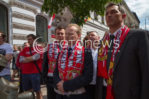  10.05.2013 LODZ PROTEST KIBICOW KLUBU WIDZEW LODZ W SPRAWIE BUDOWY NOWEGO STADIONU N/Z PROTEST KIBICOW  
