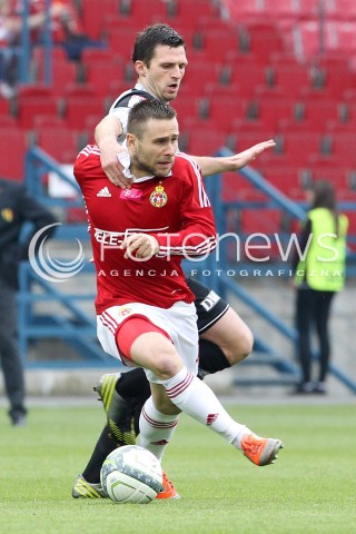  11.05.2013 KRAKOW PILKA NOZNA POLSKA T-MOBILE EKSTRAKLASA SEZON 2012/2013 <br />FOOTBALL POLISH EKSTRAKLASA SEASON 2012/2013 WISLA KRAKOW - KORONA KIELCE <br />N/Z PATRYK MALECKI TADAS KIJANSKAS <br /> 