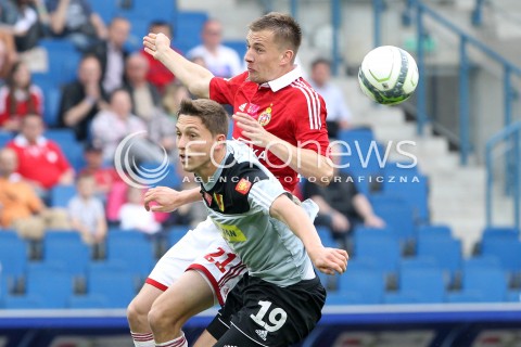  11.05.2013 KRAKOW PILKA NOZNA POLSKA T-MOBILE EKSTRAKLASA SEZON 2012/2013 <br />FOOTBALL POLISH EKSTRAKLASA SEASON 2012/2013 WISLA KRAKOW - KORONA KIELCE <br />N/Z  LUKASZ BURLIGA LUKASZ JAMROZ<br /> 