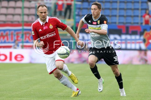  11.05.2013 KRAKOW PILKA NOZNA POLSKA T-MOBILE EKSTRAKLASA SEZON 2012/2013 <br />FOOTBALL POLISH EKSTRAKLASA SEASON 2012/2013 WISLA KRAKOW - KORONA KIELCE <br />N/Z ARKADIUSZ GLOWACKI LUKASZ JAMROZ <br /> 