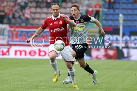  11.05.2013 KRAKOW PILKA NOZNA POLSKA T-MOBILE EKSTRAKLASA SEZON 2012/2013 <br />FOOTBALL POLISH EKSTRAKLASA SEASON 2012/2013 WISLA KRAKOW - KORONA KIELCE <br />N/Z ARKADIUSZ GLOWACKI LUKASZ JAMROZ <br /> 