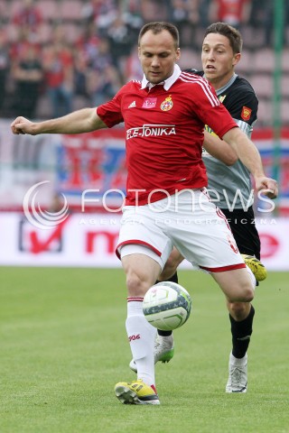  11.05.2013 KRAKOW PILKA NOZNA POLSKA T-MOBILE EKSTRAKLASA SEZON 2012/2013 <br />FOOTBALL POLISH EKSTRAKLASA SEASON 2012/2013 WISLA KRAKOW - KORONA KIELCE <br />N/Z ARKADIUSZ GLOWACKI LUKASZ JAMROZ <br /> 