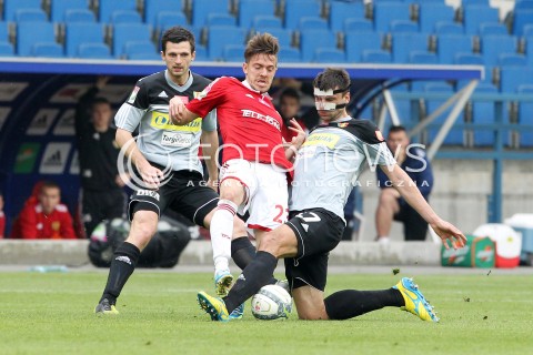  11.05.2013 KRAKOW PILKA NOZNA POLSKA T-MOBILE EKSTRAKLASA SEZON 2012/2013 <br />FOOTBALL POLISH EKSTRAKLASA SEASON 2012/2013 WISLA KRAKOW - KORONA KIELCE <br />N/Z DANIEL SIKORSKI PAVOL STANO <br /> 