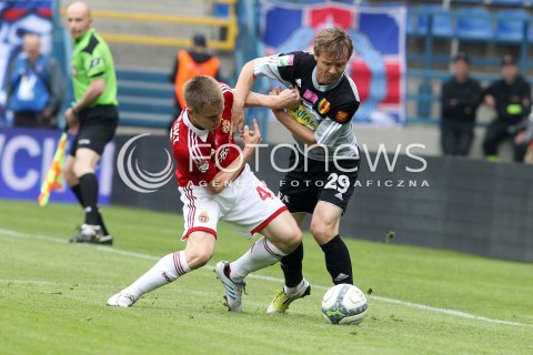  11.05.2013 KRAKOW PILKA NOZNA POLSKA T-MOBILE EKSTRAKLASA SEZON 2012/2013 <br />FOOTBALL POLISH EKSTRAKLASA SEASON 2012/2013 WISLA KRAKOW - KORONA KIELCE <br />N/Z PAWEL STOLARSKI PAWEL SOBOLEWSKI <br /> 