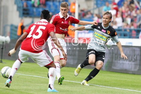  11.05.2013 KRAKOW PILKA NOZNA POLSKA T-MOBILE EKSTRAKLASA SEZON 2012/2013 FOOTBALL POLISH EKSTRAKLASA SEASON 2012/2013 WISLA KRAKOW - KORONA KIELCE <br />N/Z PAWEL STOLARSKI PAWEL SOBOLEWSKI EMMANUEL SARKI <br /> 
