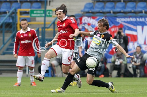  11.05.2013 KRAKOW PILKA NOZNA POLSKA T-MOBILE EKSTRAKLASA SEZON 2012/2013 <br />FOOTBALL POLISH EKSTRAKLASA SEASON 2012/2013 WISLA KRAKOW - KORONA KIELCE <br />N/Z RAFAL BOGUSKI PAWEL SOBOLEWSKI <br /> 