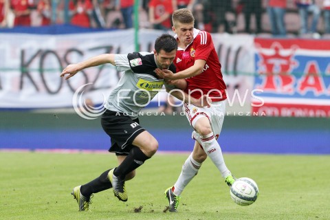  11.05.2013 KRAKOW PILKA NOZNA POLSKA T-MOBILE EKSTRAKLASA SEZON 2012/2013 <br />FOOTBALL POLISH EKSTRAKLASA SEASON 2012/2013 WISLA KRAKOW - KORONA KIELCE <br />N/Z TADAS KIJANSKAS MICHAL CHRAPEK <br /> 