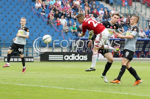  11.05.2013 KRAKOW PILKA NOZNA POLSKA T-MOBILE EKSTRAKLASA SEZON 2012/2013 <br />FOOTBALL POLISH EKSTRAKLASA SEASON 2012/2013 WISLA KRAKOW - KORONA KIELCE <br />N/Z MICHAL CHRAPEK VLASTIMIR JOVANOVIC PIOTR MALARCZYK BRAMKA GOL <br /> 