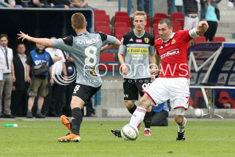 11.05.2013 KRAKOW PILKA NOZNA POLSKA T-MOBILE EKSTRAKLASA SEZON 2012/2013 <br />FOOTBALL POLISH EKSTRAKLASA SEASON 2012/2013 WISLA KRAKOW - KORONA KIELCE <br />N/Z RADOSLAW SOBOLEWSKI KAMIL SYLWESTRZAK VLASTIMIR JOVANOVIC <br /> 