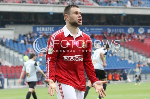  11.05.2013 KRAKOW PILKA NOZNA POLSKA T-MOBILE EKSTRAKLASA SEZON 2012/2013 <br />FOOTBALL POLISH EKSTRAKLASA SEASON 2012/2013 WISLA KRAKOW - KORONA KIELCE <br />N/Z PATRYK MALECKI ZLOSC SMUTEK  <br /> 