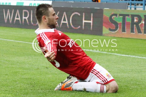  11.05.2013 KRAKOW PILKA NOZNA POLSKA T-MOBILE EKSTRAKLASA SEZON 2012/2013 <br />FOOTBALL POLISH EKSTRAKLASA SEASON 2012/2013 WISLA KRAKOW - KORONA KIELCE <br />N/Z PATRYK MALECKI RADOSC GOL<br /> 