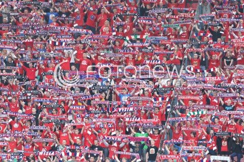  11.05.2013 KRAKOW PILKA NOZNA POLSKA T-MOBILE EKSTRAKLASA SEZON 2012/2013 <br />FOOTBALL POLISH EKSTRAKLASA SEASON 2012/2013 WISLA KRAKOW - KORONA KIELCE <br />N/Z KIBICE SZALIKI KLUB KIBICA SEKTOR KIBICOW <br /> 