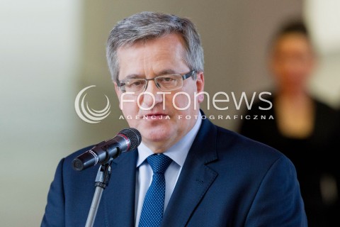  16.05.2013 RZESZOW PREZYDENT RP BRONISLAW KOMOROWSKI NA PODKARPACIU. OTWARCIE UNIWERSYTECKIEGO CENTRUM INNOWACJI I TRANSFERU WIEDZY TECHNICZNO-PRZYRODNICZEJ NA UNIWERSYTECIE RZESZOWSKIM. N/Z BRONISLAW KOMOROWSKI  