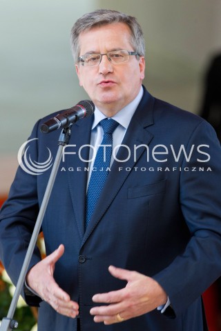  16.05.2013 RZESZOW PREZYDENT RP BRONISLAW KOMOROWSKI NA PODKARPACIU. OTWARCIE UNIWERSYTECKIEGO CENTRUM INNOWACJI I TRANSFERU WIEDZY TECHNICZNO-PRZYRODNICZEJ NA UNIWERSYTECIE RZESZOWSKIM. N/Z BRONISLAW KOMOROWSKI  