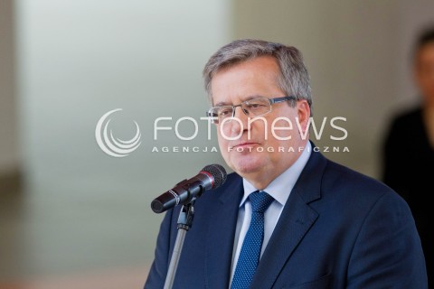  16.05.2013 RZESZOW PREZYDENT RP BRONISLAW KOMOROWSKI NA PODKARPACIU. OTWARCIE UNIWERSYTECKIEGO CENTRUM INNOWACJI I TRANSFERU WIEDZY TECHNICZNO-PRZYRODNICZEJ NA UNIWERSYTECIE RZESZOWSKIM. N/Z BRONISLAW KOMOROWSKI  