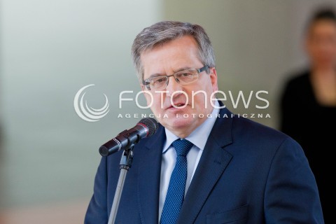  16.05.2013 RZESZOW PREZYDENT RP BRONISLAW KOMOROWSKI NA PODKARPACIU. OTWARCIE UNIWERSYTECKIEGO CENTRUM INNOWACJI I TRANSFERU WIEDZY TECHNICZNO-PRZYRODNICZEJ NA UNIWERSYTECIE RZESZOWSKIM. N/Z BRONISLAW KOMOROWSKI  