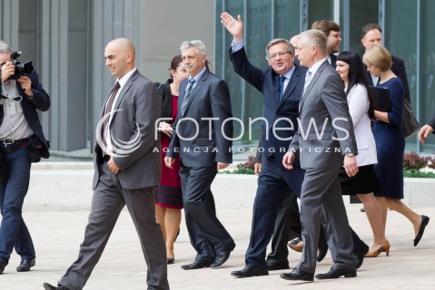  16.05.2013 RZESZOW PREZYDENT RP BRONISLAW KOMOROWSKI NA PODKARPACIU. OTWARCIE UNIWERSYTECKIEGO CENTRUM INNOWACJI I TRANSFERU WIEDZY TECHNICZNO-PRZYRODNICZEJ NA UNIWERSYTECIE RZESZOWSKIM. N/Z BRONISLAW KOMOROWSKI  
