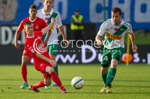 20.05.2013 LODZ PILKA NOZNA T-MOBILE EKSTRAKLASA SEZON 2012/2013 FOOTBALL POLISH EKSTRAKLASA SEASON WIDZEW LODZ - LECHIA GDANSK N/Z  BARTLOMIEJ KASPRZAK PIOTR WISNIEWSKI  