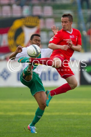  20.05.2013 LODZ PILKA NOZNA T-MOBILE EKSTRAKLASA SEZON 2012/2013 FOOTBALL POLISH EKSTRAKLASA SEASON WIDZEW LODZ - LECHIA GDANSK N/Z RICARDINHO MARCIN KACZMAREK   