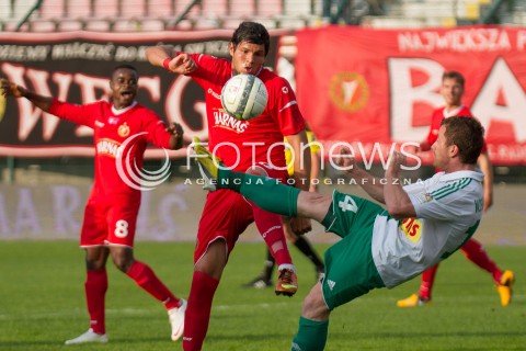  20.05.2013 LODZ PILKA NOZNA T-MOBILE EKSTRAKLASA SEZON 2012/2013 FOOTBALL POLISH EKSTRAKLASA SEASON WIDZEW LODZ - LECHIA GDANSK N/Z HACHEM ABBES WISNIEWSKI PIOTR   