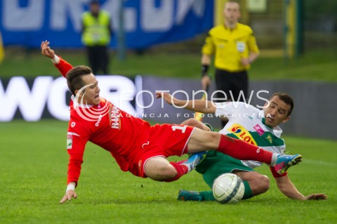 20.05.2013 LODZ PILKA NOZNA T-MOBILE EKSTRAKLASA SEZON 2012/2013 FOOTBALL POLISH EKSTRAKLASA SEASON WIDZEW LODZ - LECHIA GDANSK N/Z MARIUSZ RYBICKI LUIS SANTOS  