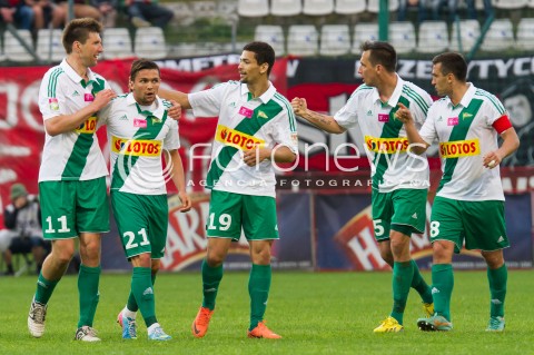  20.05.2013 LODZ PILKA NOZNA T-MOBILE EKSTRAKLASA SEZON 2012/2013 FOOTBALL POLISH EKSTRAKLASA SEASON WIDZEW LODZ - LECHIA GDANSK N/Z RASIAK GRZEGORZ RICARDINHO MATEUSZ MACHAJ KRZYSZTOF BAK LUKASZ SURMA  