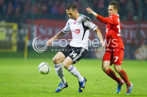  24.05.2013 LODZ PILKA NOZNA T-MOBILE EKSTRAKLASA SEZON 2012/2013 FOOTBALL POLISH EKSTRAKLASA SEASON WIDZEW LODZ - LEGIA WARSZAWA N/Z MARIUSZ RYBICKI JAKUB WAWRZYNIAK  