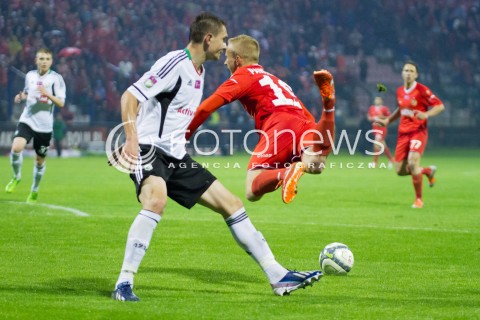  24.05.2013 LODZ PILKA NOZNA T-MOBILE EKSTRAKLASA SEZON 2012/2013 FOOTBALL POLISH EKSTRAKLASA SEASON WIDZEW LODZ - LEGIA WARSZAWA N/Z BARTLOMIEJ PAWLOWSKI ARTUR JEDRZEJCZYK  